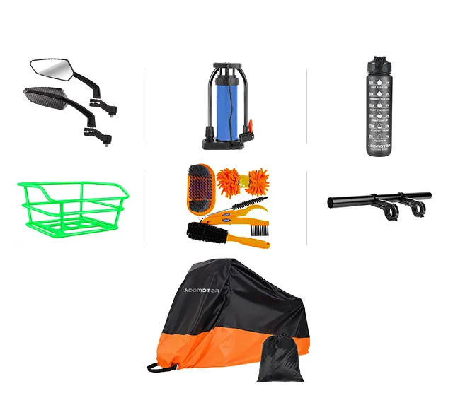 Arisetan Mini Pack (Mirrors, Rear Rack, Cleaning Tools, Bike Pump, Water Bottle, Bracket Holder Extender, Bike Cover)